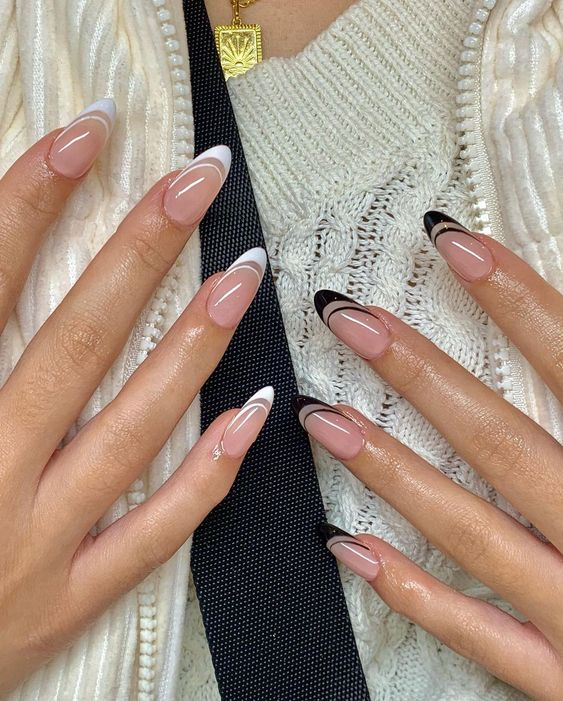 Nude and Black Nails: A Modern Fusion of Elegance and Edge