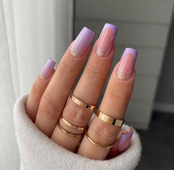 Purple and Gold Nails: A Regal Fusion of Elegance and Glamour